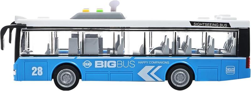 Ônibus De Fricção Big Bus City Com Luz E Som Bbr R3234 - Caminhões